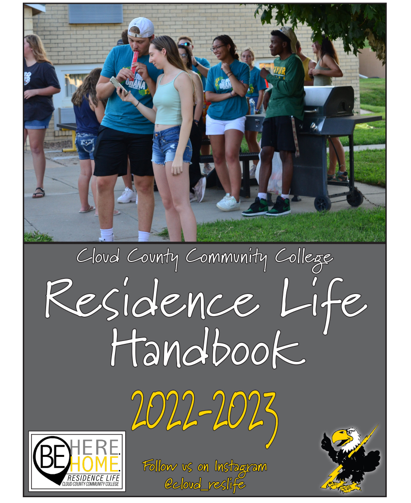 The 22-23 Residence Life Handbook cover.