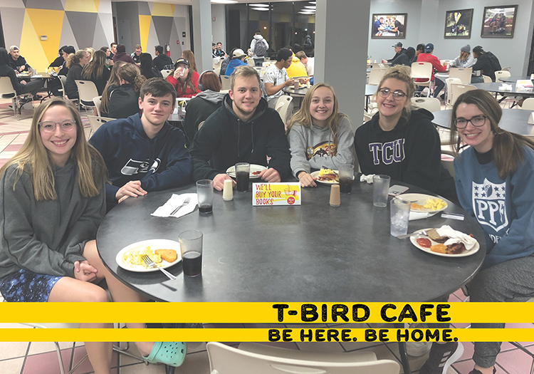 A photo of students in the T-Bird Cafe.