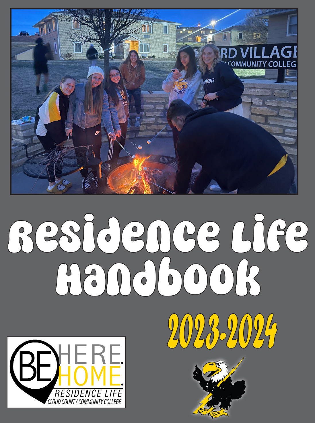 The 2023-2024 Residence Life Handbook cover.