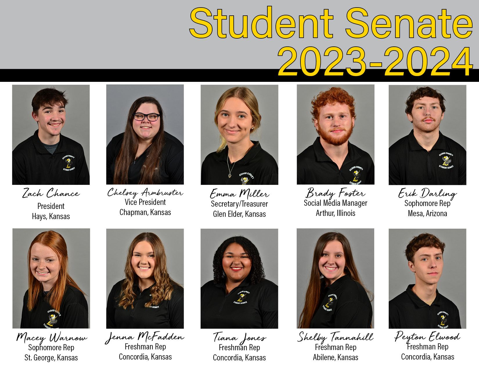 The 2023-2024 Student Senate members.