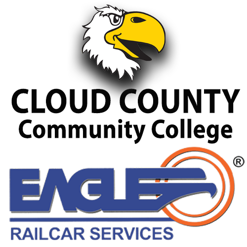 The logos of CCCC and Eagle Railcar.