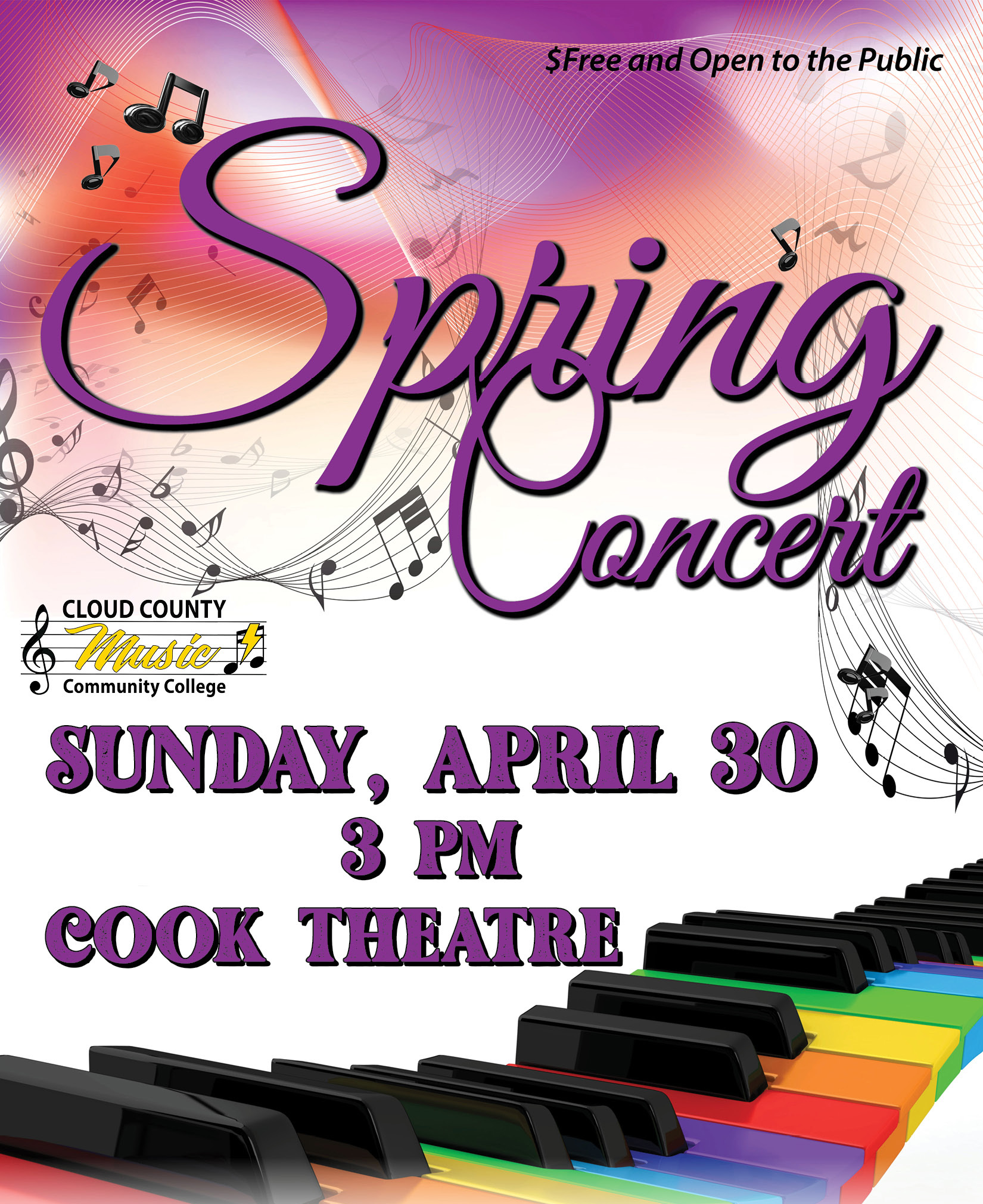 The Spring Music Concert is April 30.
